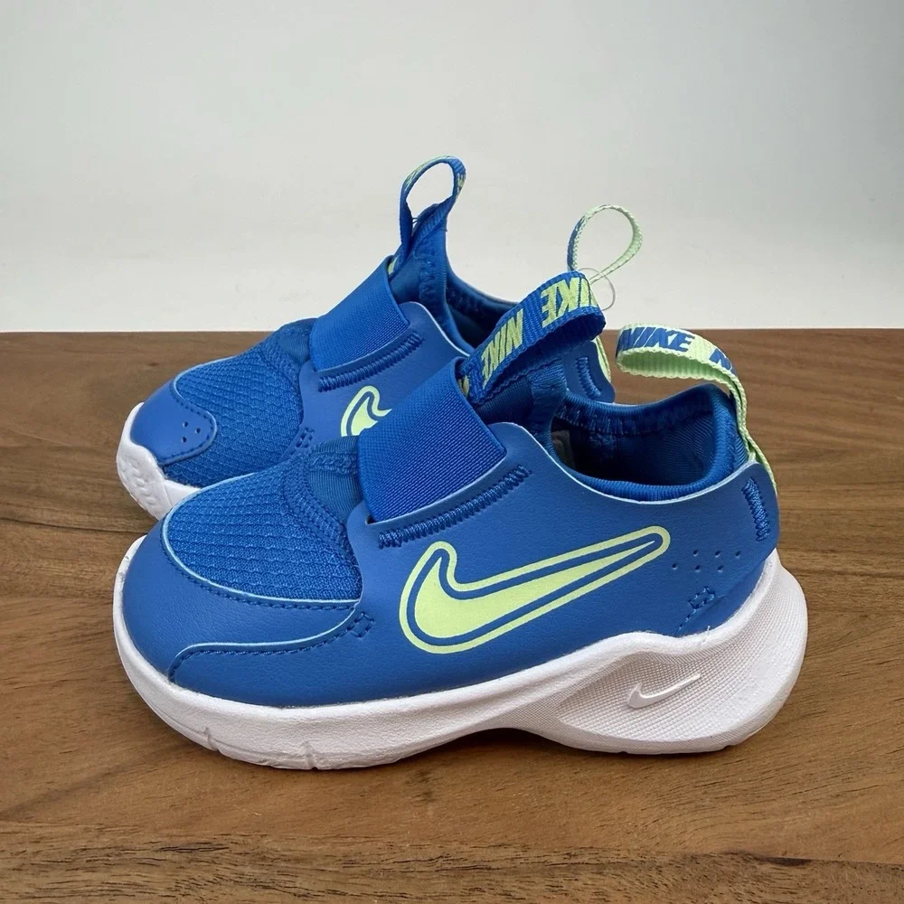 New Little Kids Nike Flex Runner 3‎ PS Photo Blue Vapor Green Sneakers Shoes 6 C